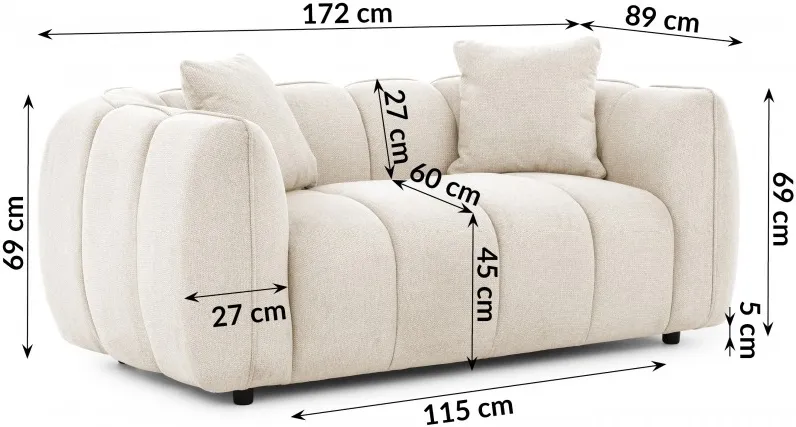 Sofa 2-osobowa Lanzo