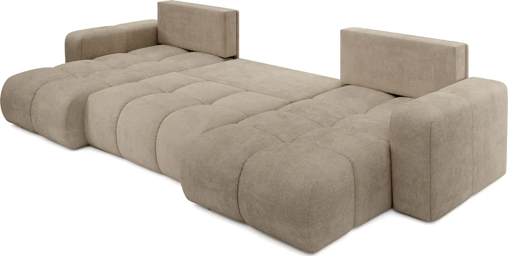 Rohová pohovka Soho U univerzální rozkládací s funkcją spania typu DL a úložným prostorem