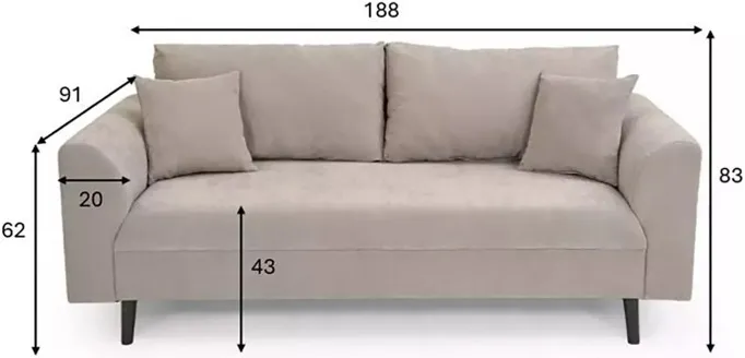 Sofa 3-osobowa Foster