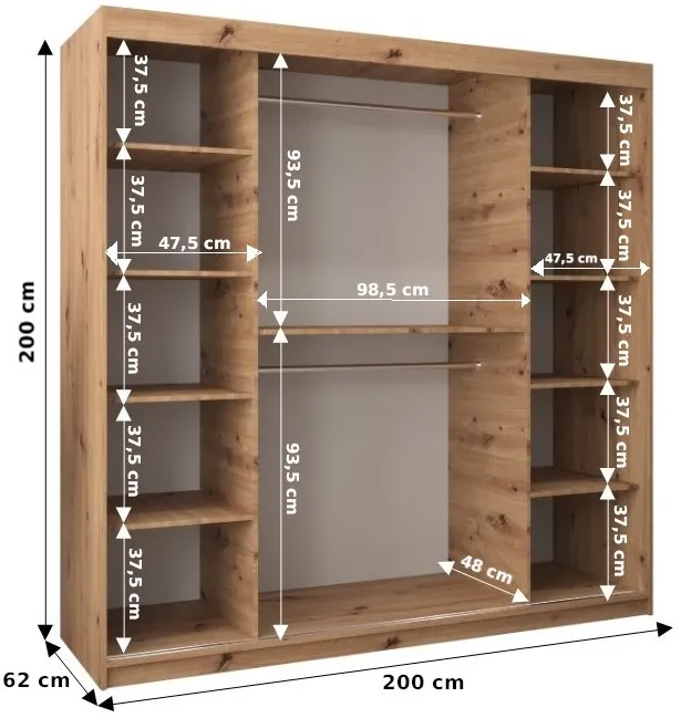 Posuvná skriňa Lamelo 1 200