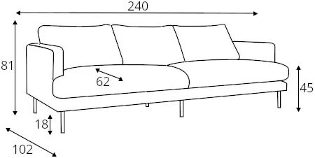 Sofa 3-osobowa Britt