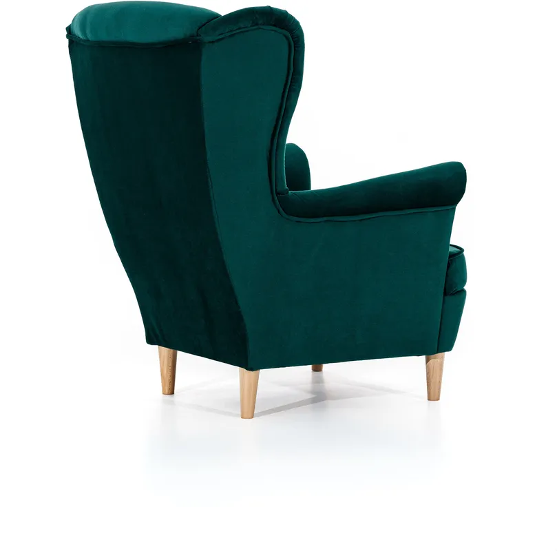 Elegantní čalouněné křeslo ušák s prošíváním do obývacího pokoje Aros