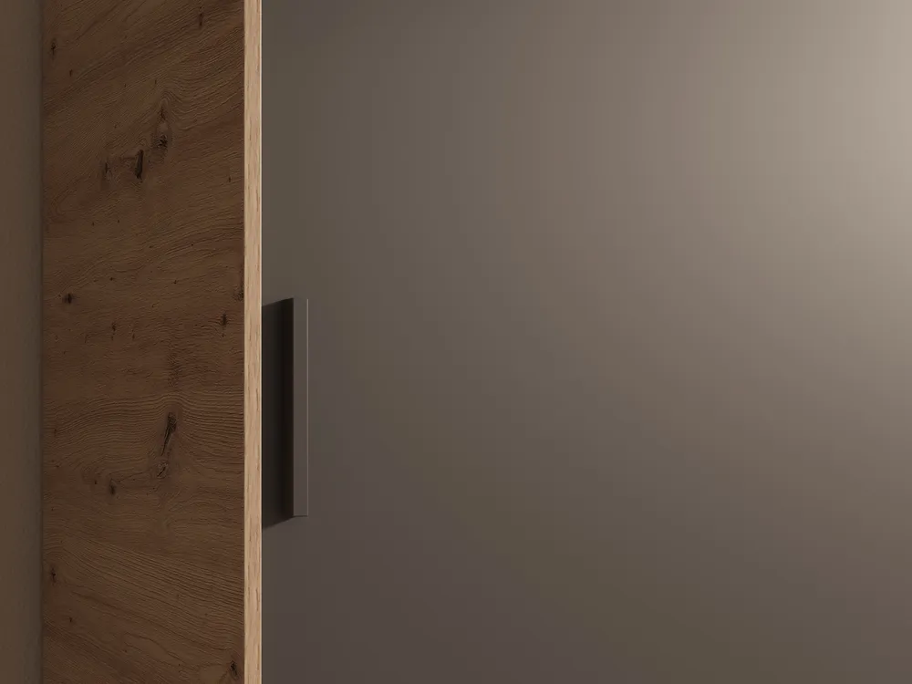 Šatní skříň s posuvnými dveřmi se zrcadlem Hailey 120 cm