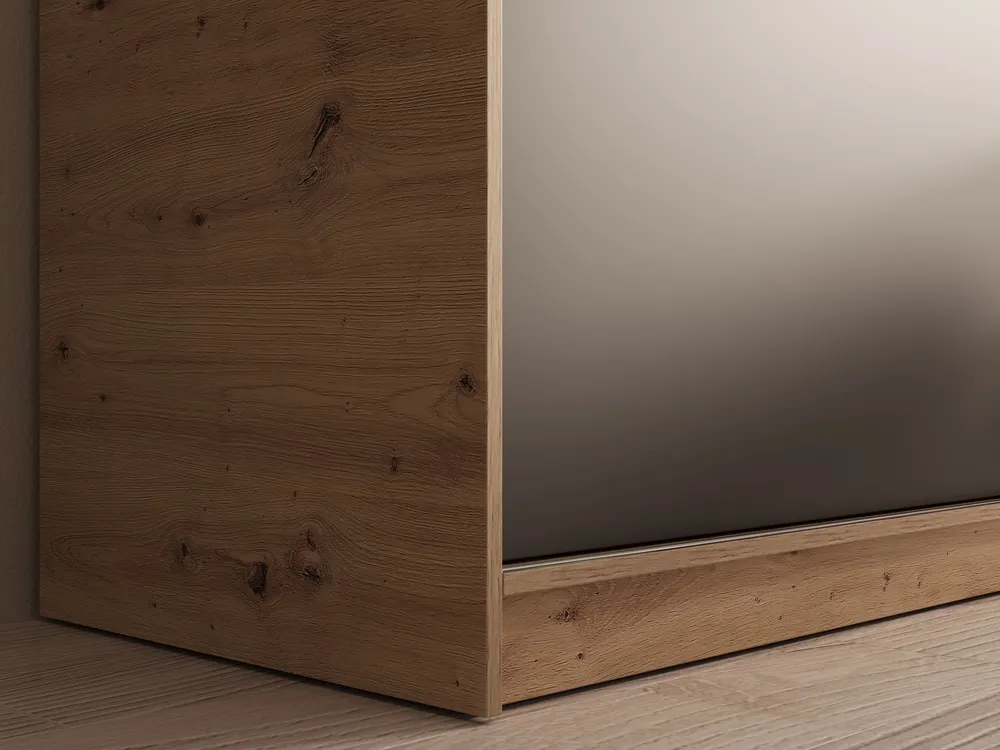 Šatní skříň s posuvnými dveřmi se zrcadlem Hailey 120 cm