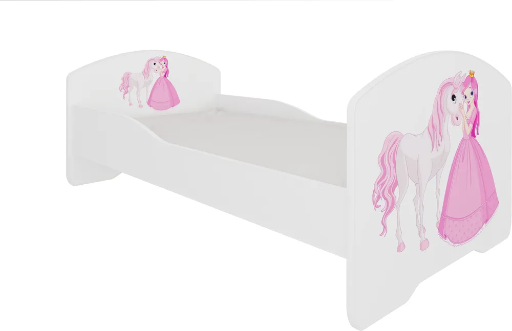 Postel s matrací Pepe Princess and Horse 140 cm