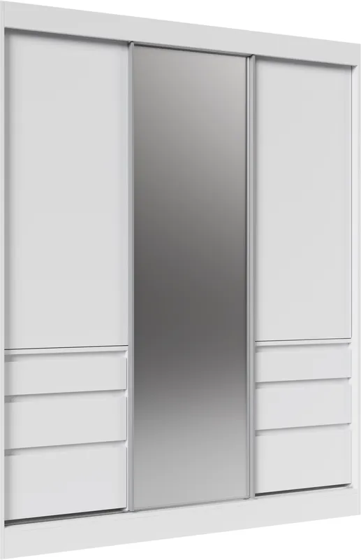 Šatní skříň s posuvnými dveřmi se zrcadlem Haidar 180 cm