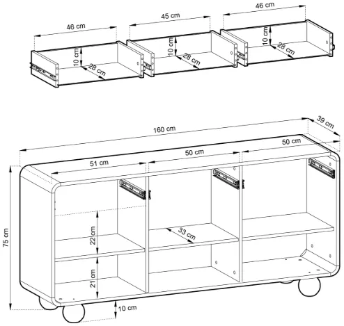Komoda Albion 160 cm