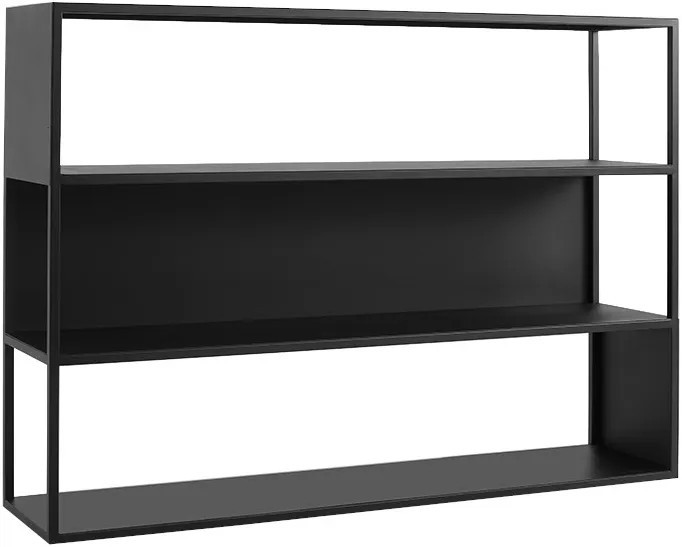 Prostorný kovový regál do obývacího pokoje Hyller Side 150x110