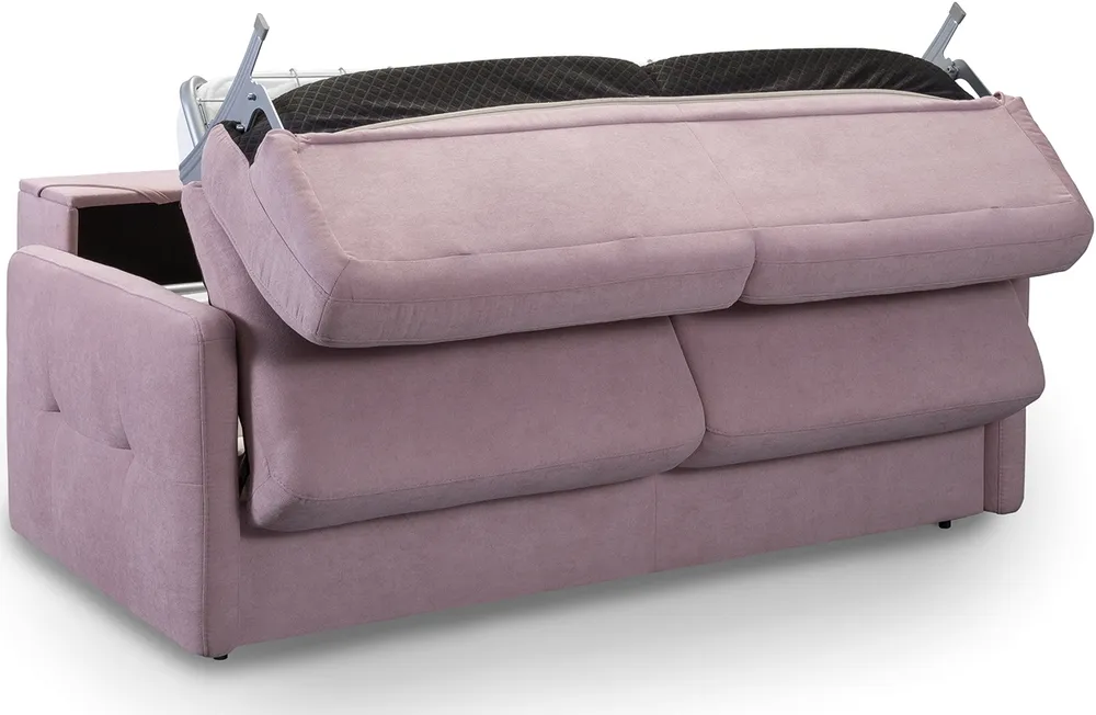 Sofa 3-osobowa Ema z funkcją spania typu stelaż włoski i pojemnikiem 
