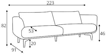 Sofa 3-osobowa Moa