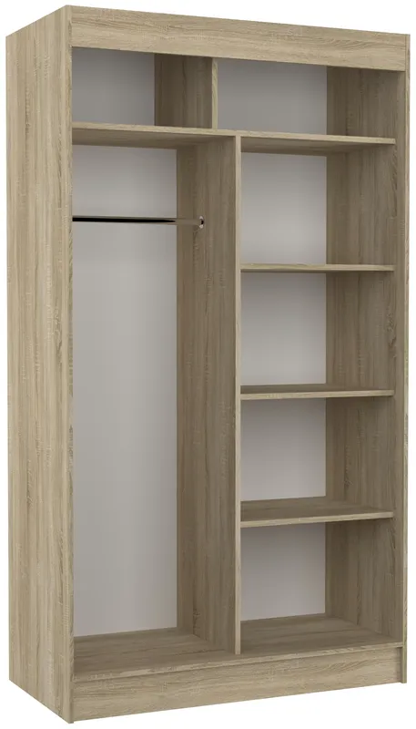 Šatní skříň s posuvnými dveřmi se zrcadlem Balton 120 cm