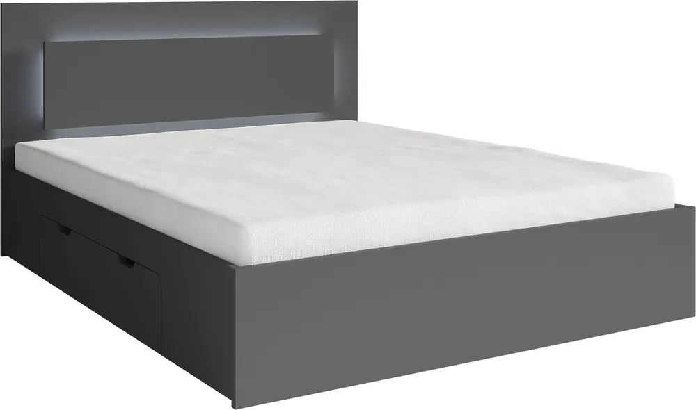 Postel 180 Fino se zásuvkami a LED osvětlením
