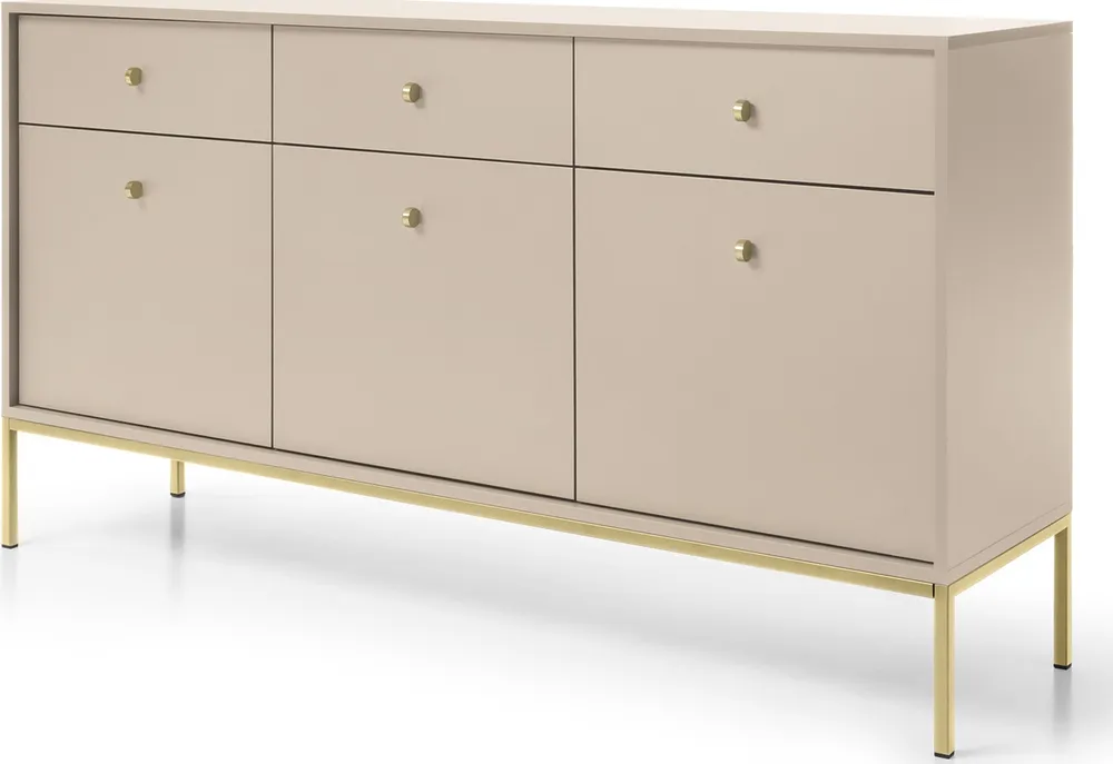 Moderní třídveřová komoda se zásuvkami do obývacího pokoje Mono