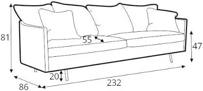 Sofa 3-osobowa XL Julia