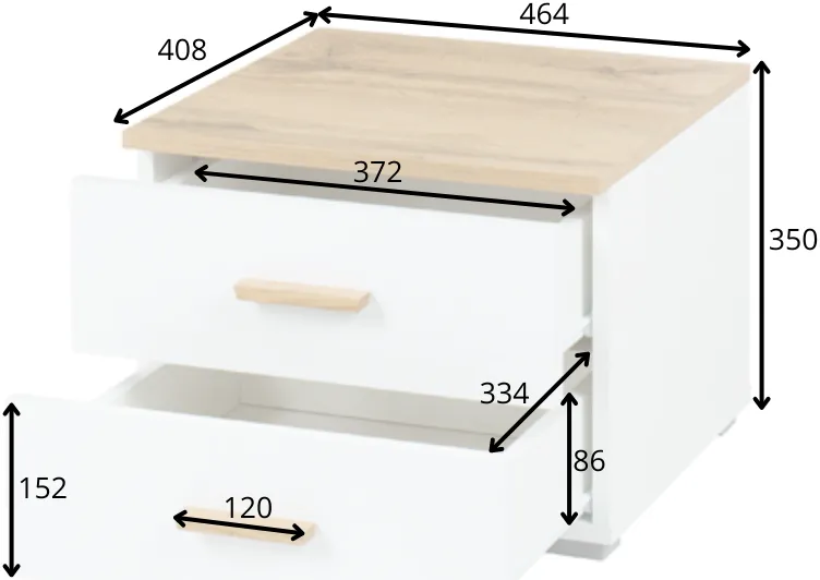 Sada nočních stolků Wood II