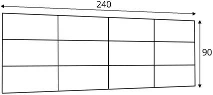 Sada čalouněných panelů Quadratta 240x90 cm