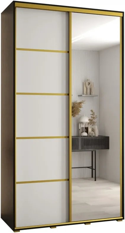 Posuvná skříň se zrcadlem Cannes 5 140 60 cm hloubky