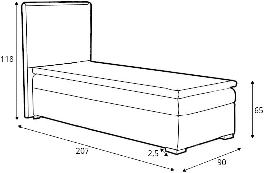 Postel boxspring 90 Toress