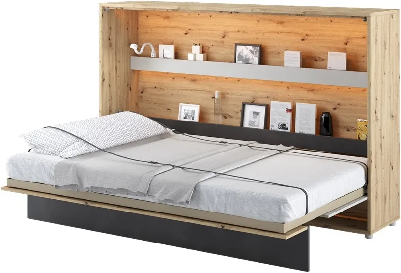 Półkotapczan Poziomy pod materac 120 z półkami do pokoju młodzieżowego Concept Junior