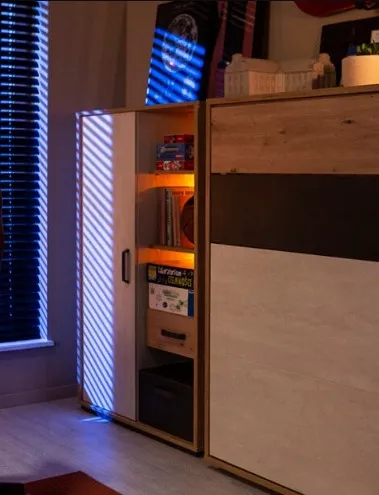 Półkotapczan Poziomy pod materac 120 z półkami do pokoju młodzieżowego Concept Junior