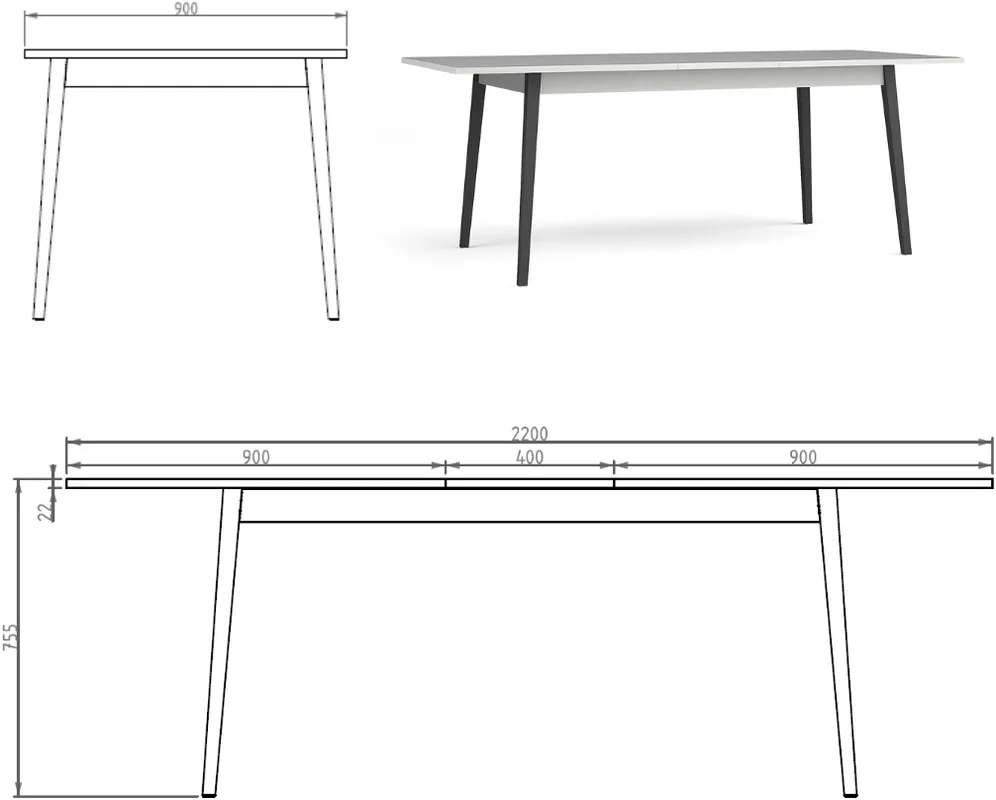Stůl Iris 180 cm