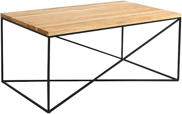 Konferenční stolek na kovových rámech 100x60 Memo Solid Wood