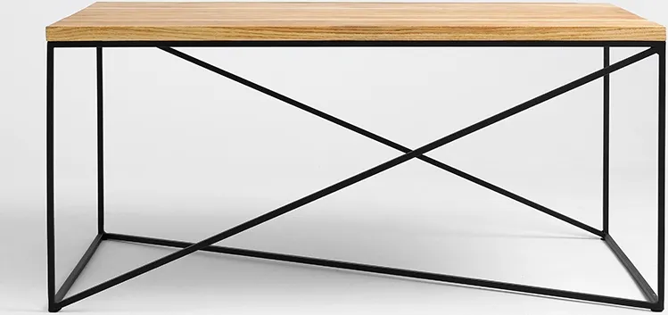 Konferenční stolek na kovových rámech 100x60 Memo Solid Wood