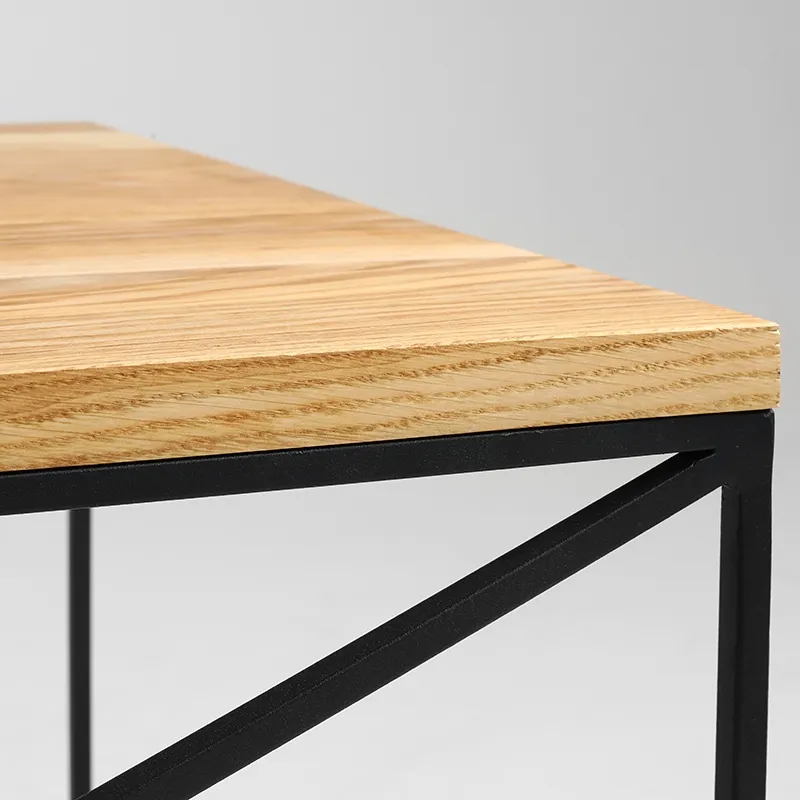 Konferenční stolek na kovových rámech 100x60 Memo Solid Wood
