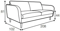 Sofa 3-osobowa Polly