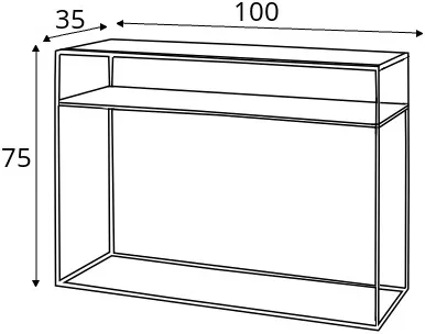 Konsola 100x35 cm Tensio 2 Floor Metal