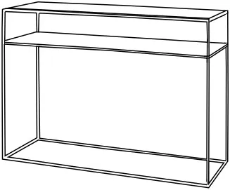Konzolový stolek na kovových rámech do obývacího pokoje Tensio 2 Floor 100x35 cm