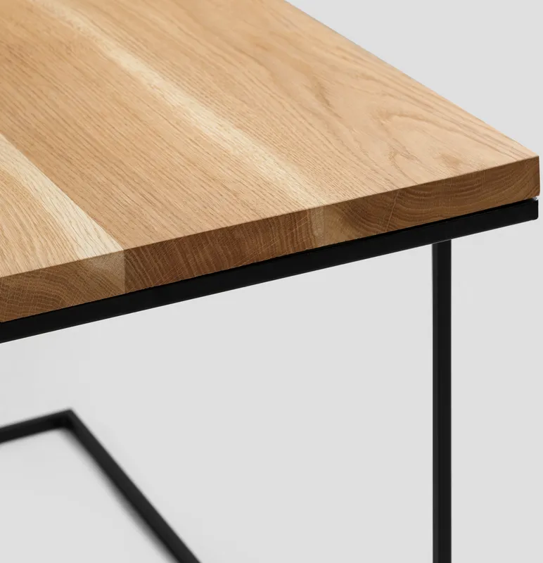 Konferenční stolek na kovových rámech 80 Walt Solid Wood