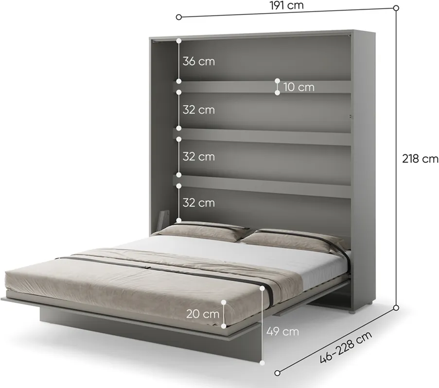 Sklápěcí postel vysoká 180 Bed Concept