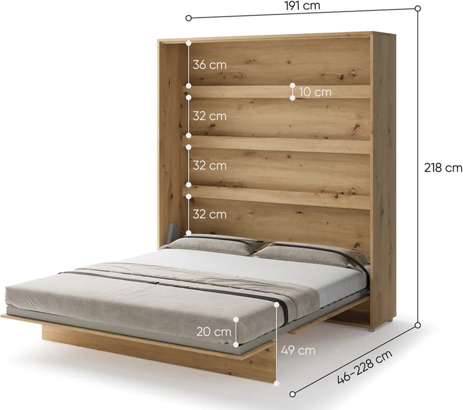 Sklápěcí postel vysoká 180 Bed Concept