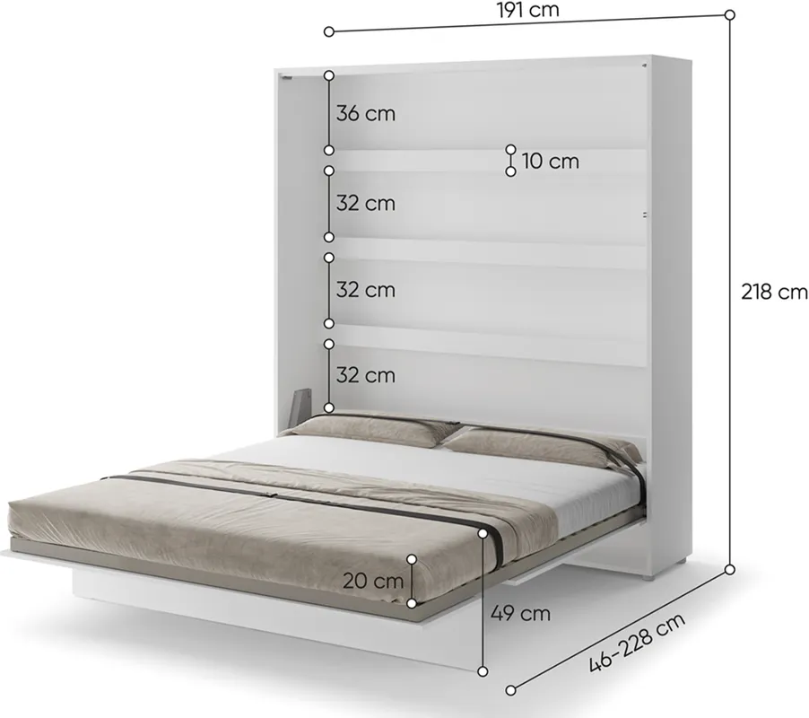 Sklápěcí postel vysoká 180 Bed Concept