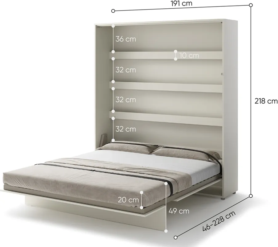 Sklápěcí postel vysoká 180 Bed Concept