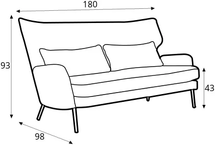 Sofa 2.5-osobowa Alex
