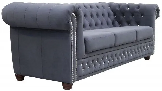 Sofa 3-osobowa Chesterfield York Blink z funkcją spania