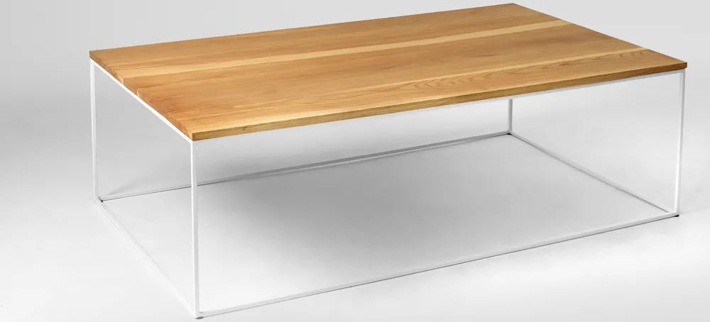 Konferenční stolek na kovových rámech do obývacího pokoje Tensio Solid Wood 140