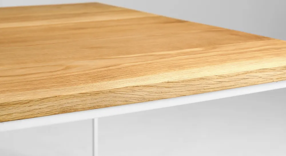 Konferenční stolek na kovových rámech do obývacího pokoje Tensio Solid Wood 140