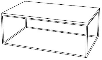 Konferenční stolek na kovových rámech do obývacího pokoje Tensio Solid Wood 140