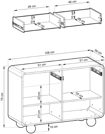 TV stolek Albion 108