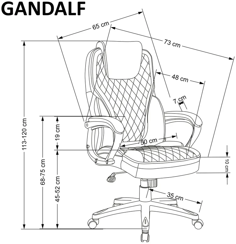 Otočná židle Gandalf