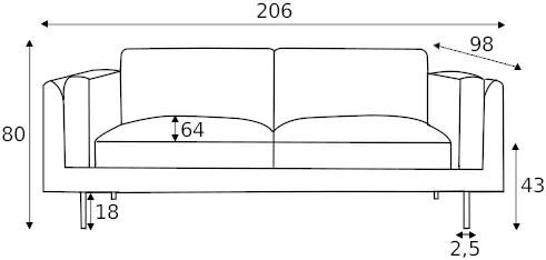 Sofa 3-osobowa Sigge