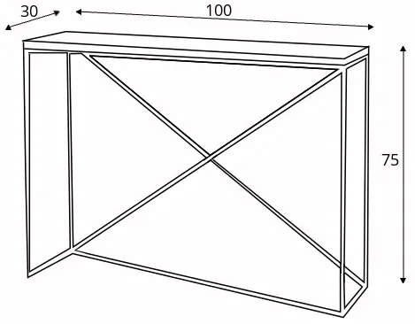 Konzolový stolík Memo Metal 100