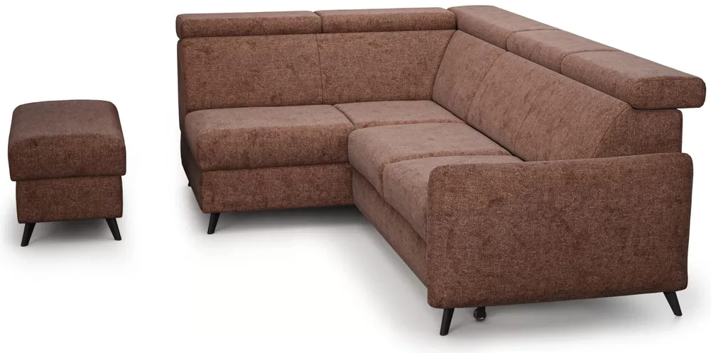 Rozkládací rohová pohovka s přístavkem Comfy levostranná s úložným prostorem