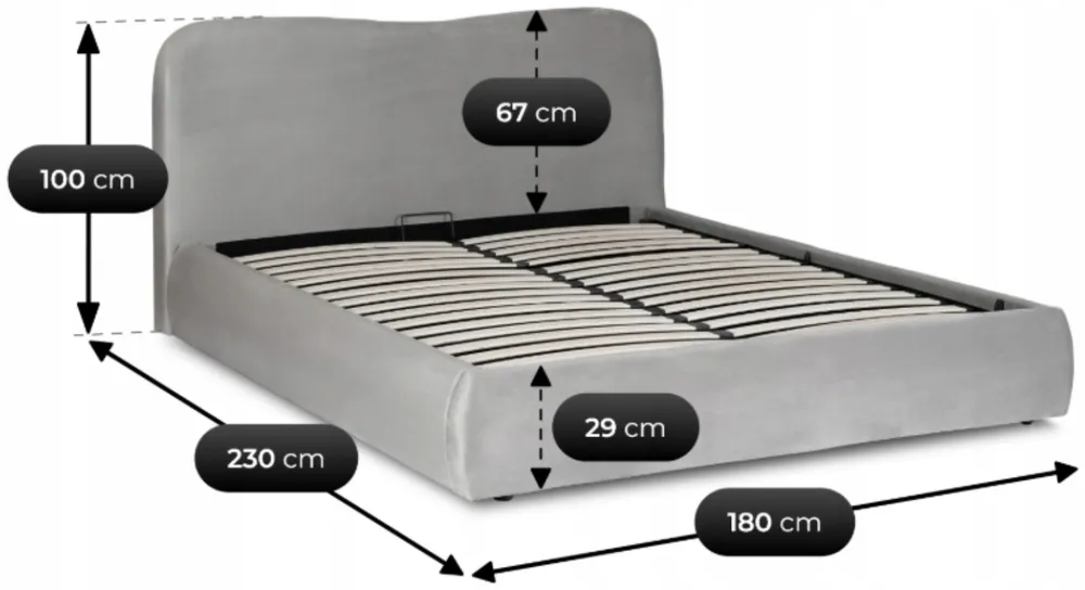 Posteľ Bristol s úložným priestorom 160 cm