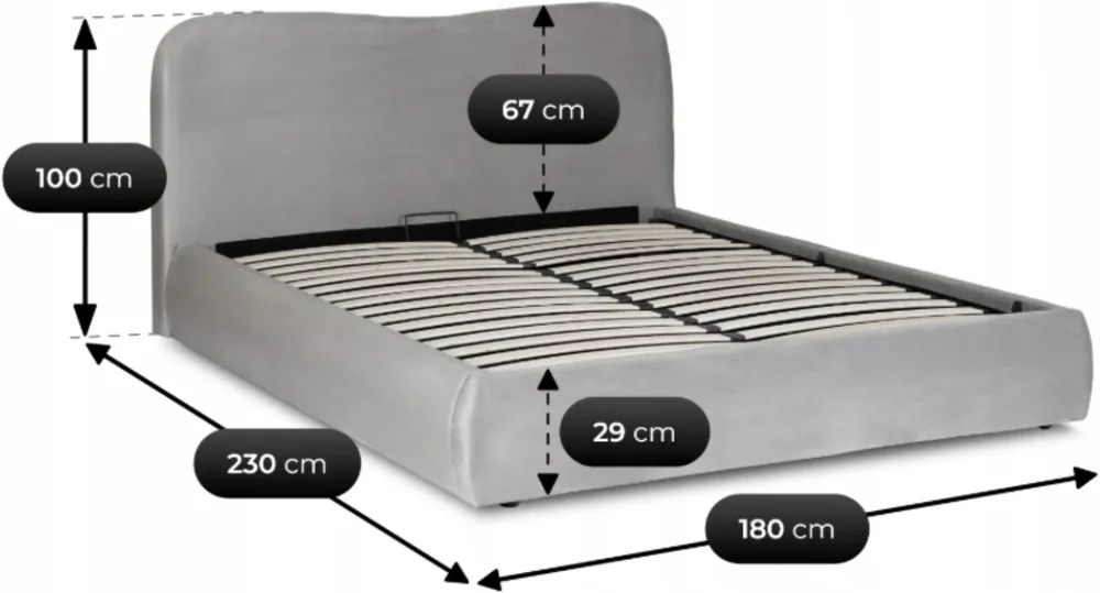 Postel Bristol s úložným prostorem 160 cm