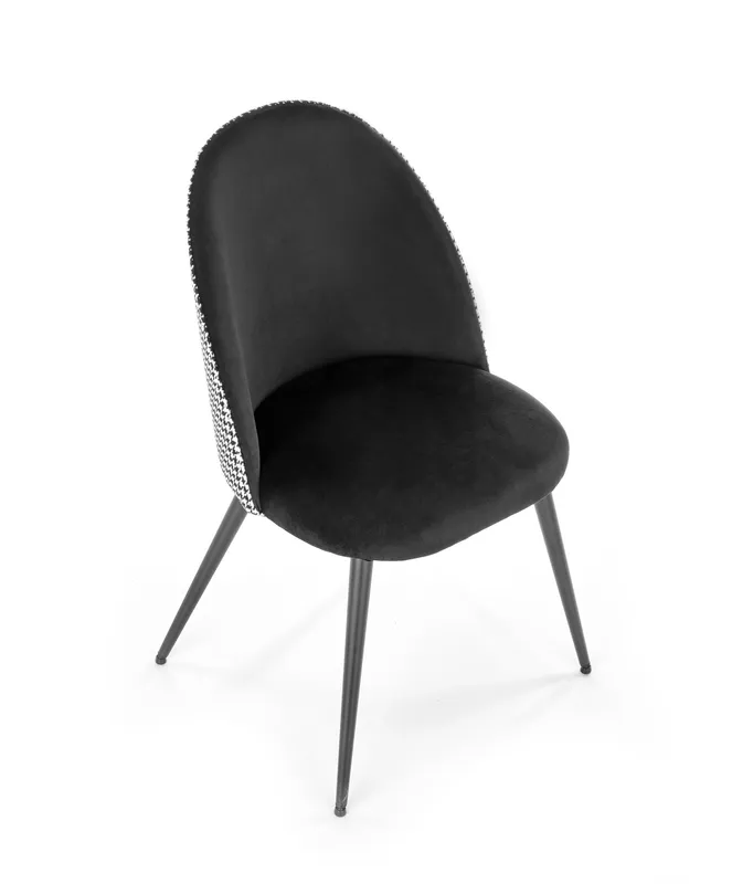 Stylowe krzesło K478 do jadalni czarny-biały
