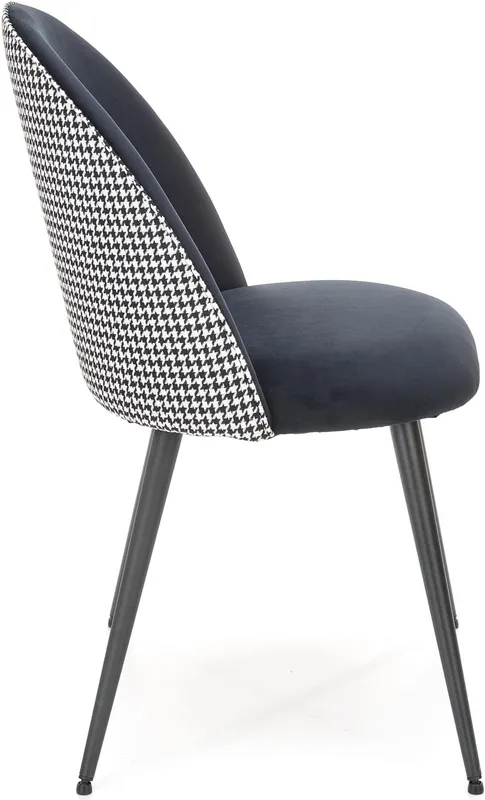Stylowe krzesło K478 do jadalni czarny-biały
